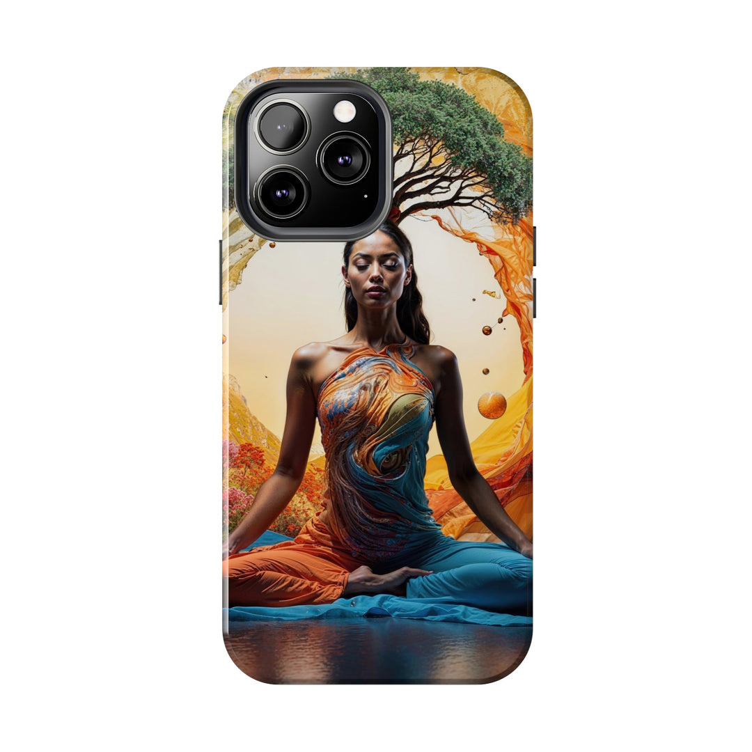 Cosmic Nature Meditation - Tough Phone Case - Phone Case - g(0D·IO) - iPhone 13 Mini - -