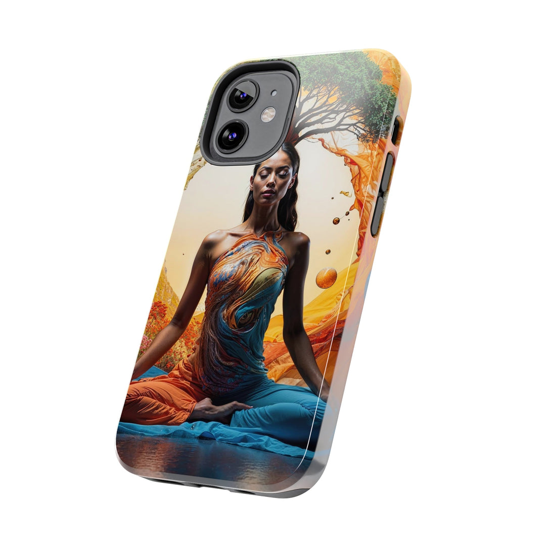 Cosmic Nature Meditation - Tough Phone Case - Phone Case - g(0D·IO) - iPhone 13 Mini - -