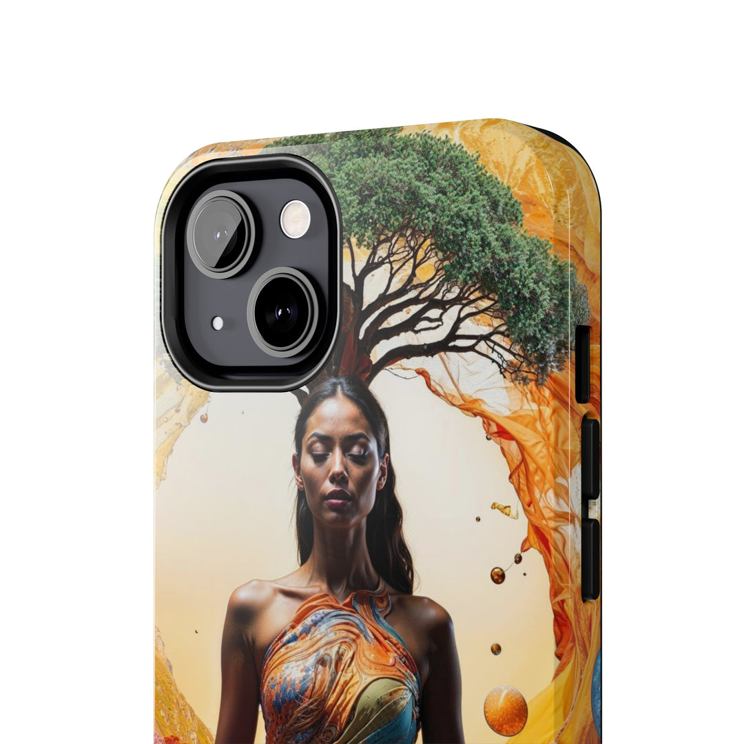 Cosmic Nature Meditation - Tough Phone Case - Phone Case - g(0D·IO) - iPhone 13 Mini - -