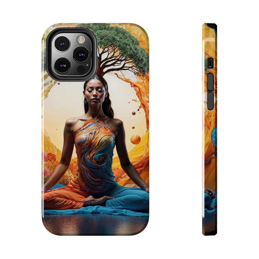 Cosmic Nature Meditation - Tough Phone Case - Phone Case - g(0D·IO) - iPhone 12 Pro - -