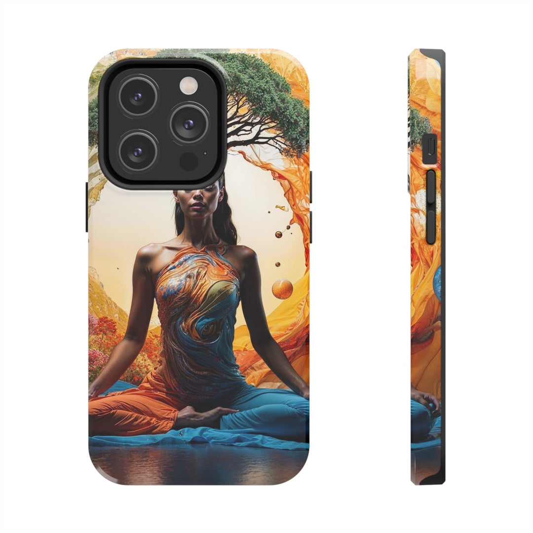 Cosmic Nature Meditation - Tough Phone Case - Phone Case - g(0D·IO) - iPhone 14 Pro - -