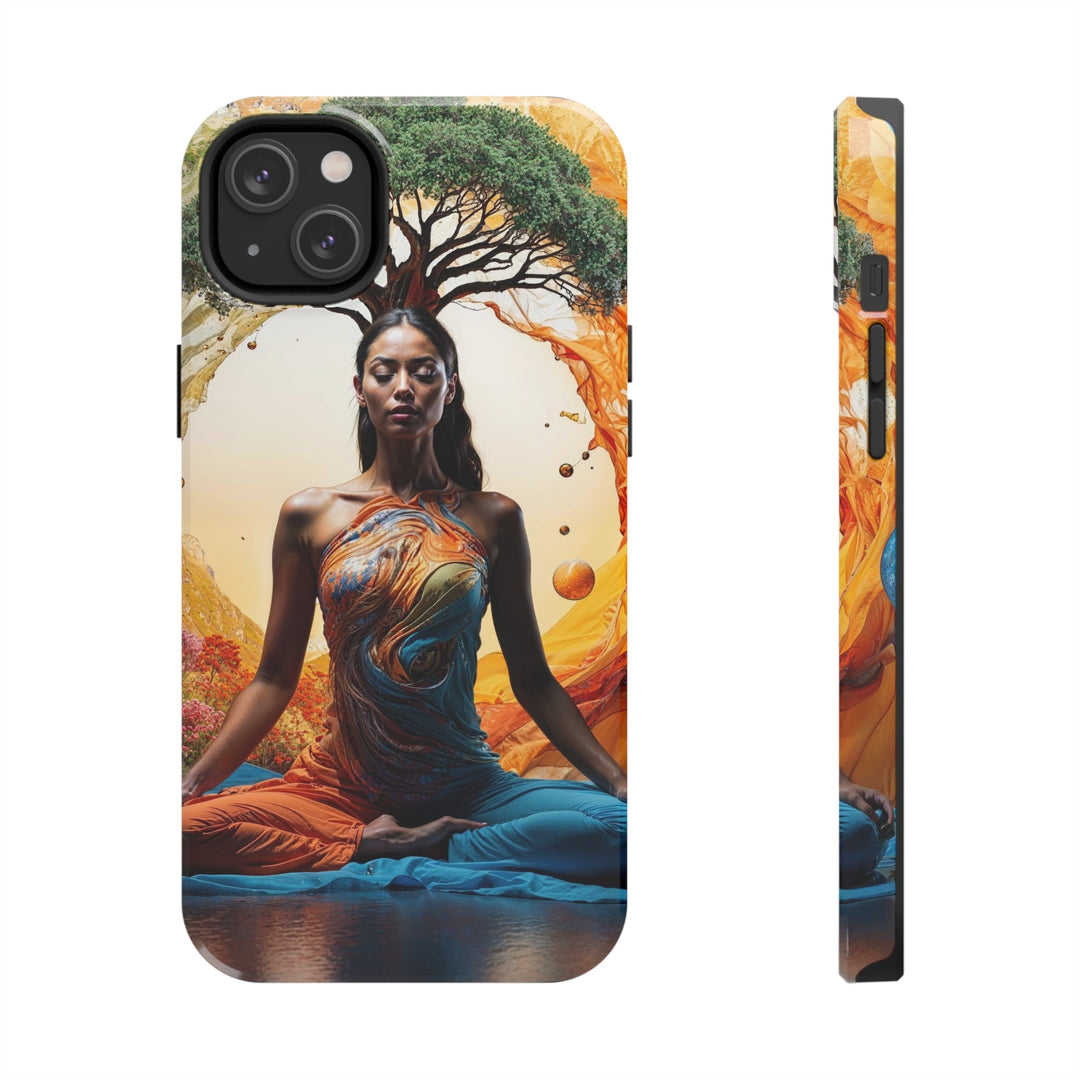 Cosmic Nature Meditation - Tough Phone Case - Phone Case - g(0D·IO) - iPhone 14 Plus - -