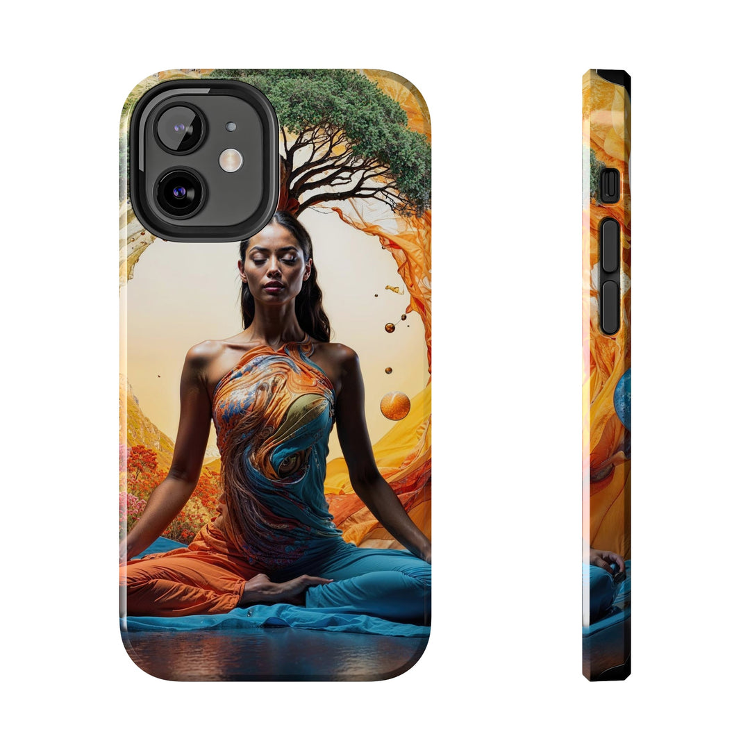 Cosmic Nature Meditation - Tough Phone Case - Phone Case - g(0D·IO) - iPhone 12 Mini - -