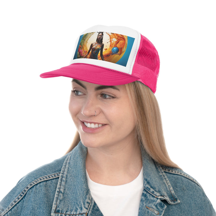 Cosmic Nature Meditation - Trucker Hat - Hats - g(0D·IO) - Pink - One size -