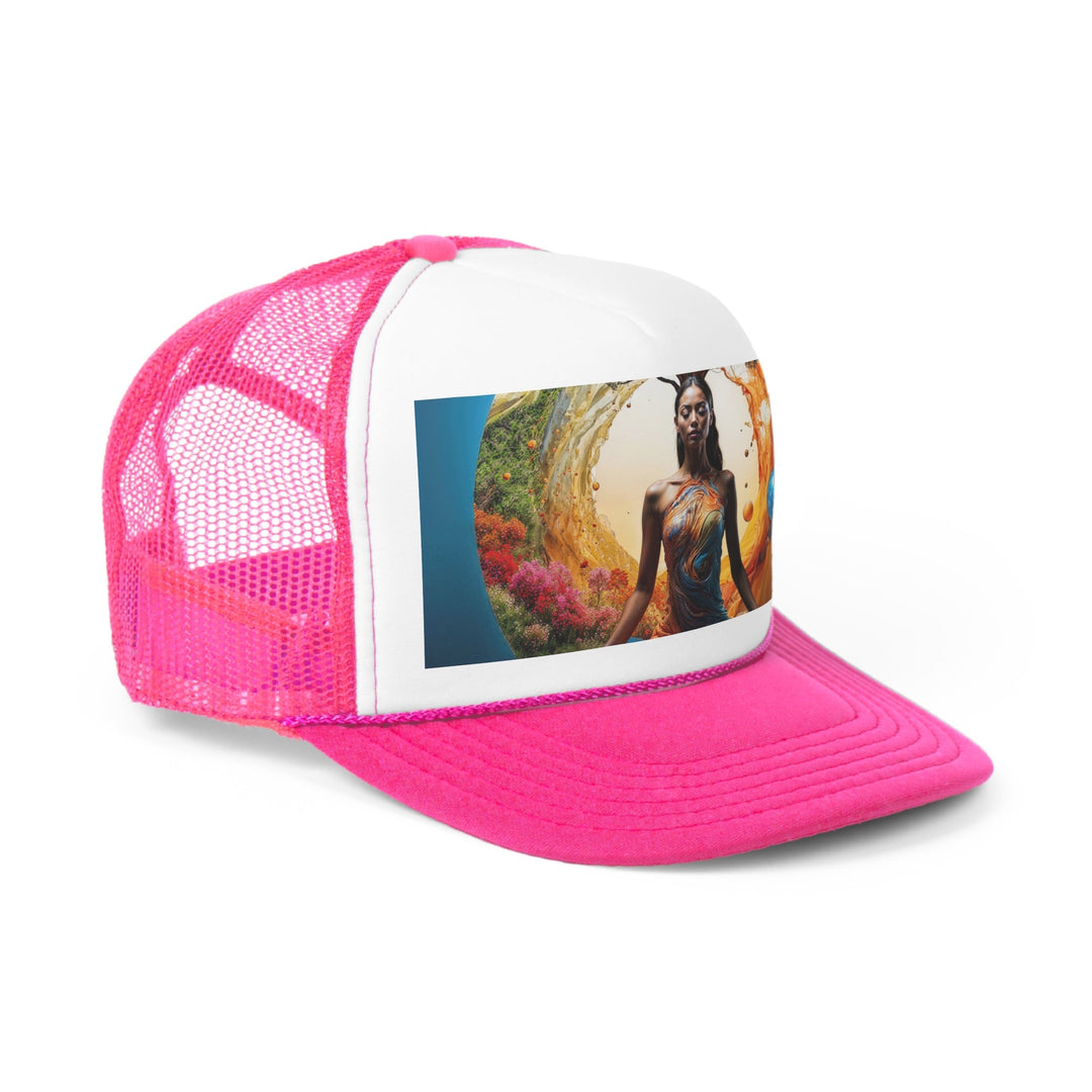 Cosmic Nature Meditation - Trucker Hat - Hats - g(0D·IO) - Pink - One size -