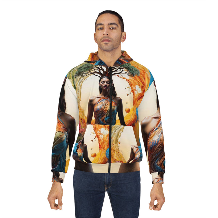 Cosmic Nature Meditation - Unisex Zip Hoodie - All Over Prints - g(0D·IO) - XS - -