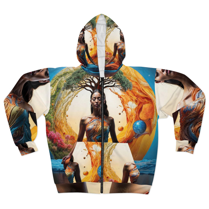 Cosmic Nature Meditation - Unisex Zip Hoodie - All Over Prints - g(0D·IO) - XS - -