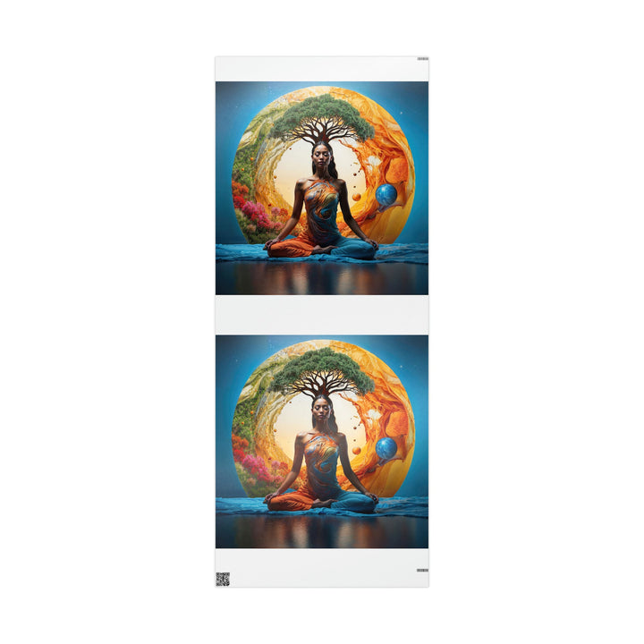 Cosmic Nature Meditation - Wrapping Paper - Home Decor - g(0D·IO) - 30'' x 72'' - Glossy -