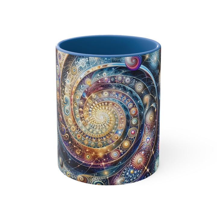 Cosmic Spiral Dreams - Accent Coffee Mug - Mug - g(0D·IO) - Blue - 11oz -