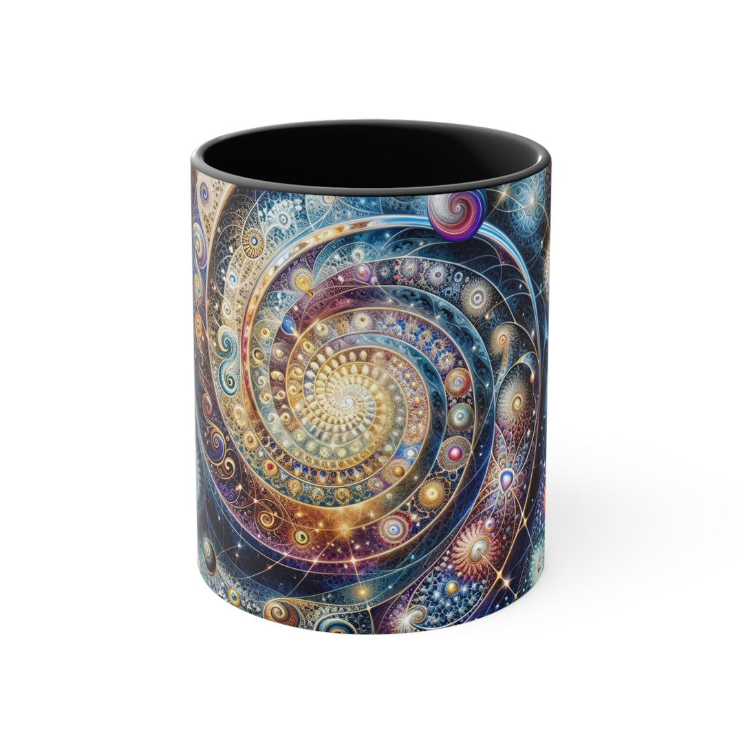 Cosmic Spiral Dreams - Accent Coffee Mug - Mug - g(0D·IO) - Black - 11oz -