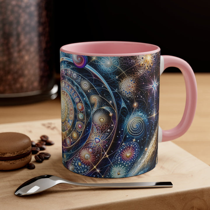 Cosmic Spiral Dreams - Accent Coffee Mug - Mug - g(0D·IO) - Pink - 11oz -