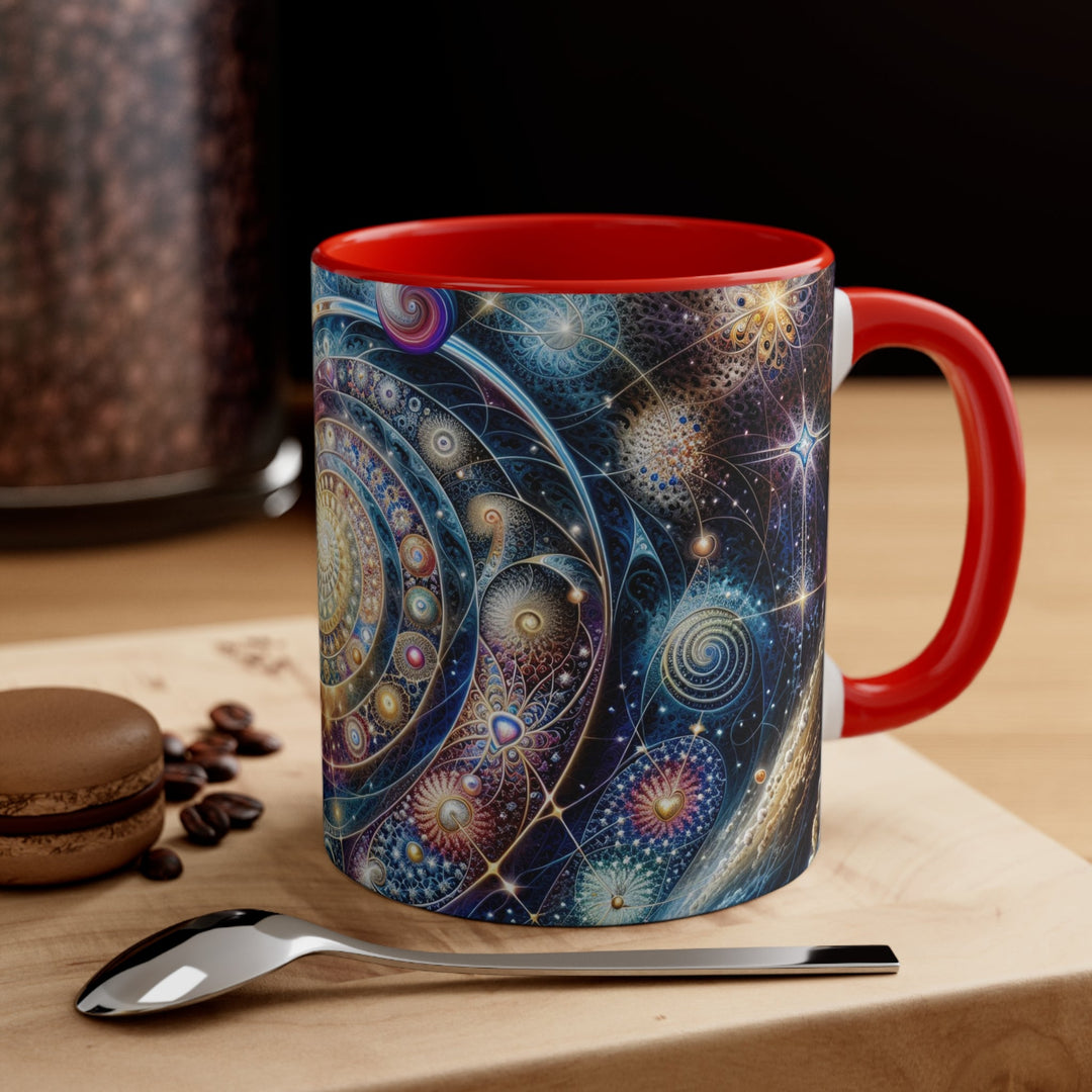 Cosmic Spiral Dreams - Accent Coffee Mug - Mug - g(0D·IO) - Pink - 11oz -