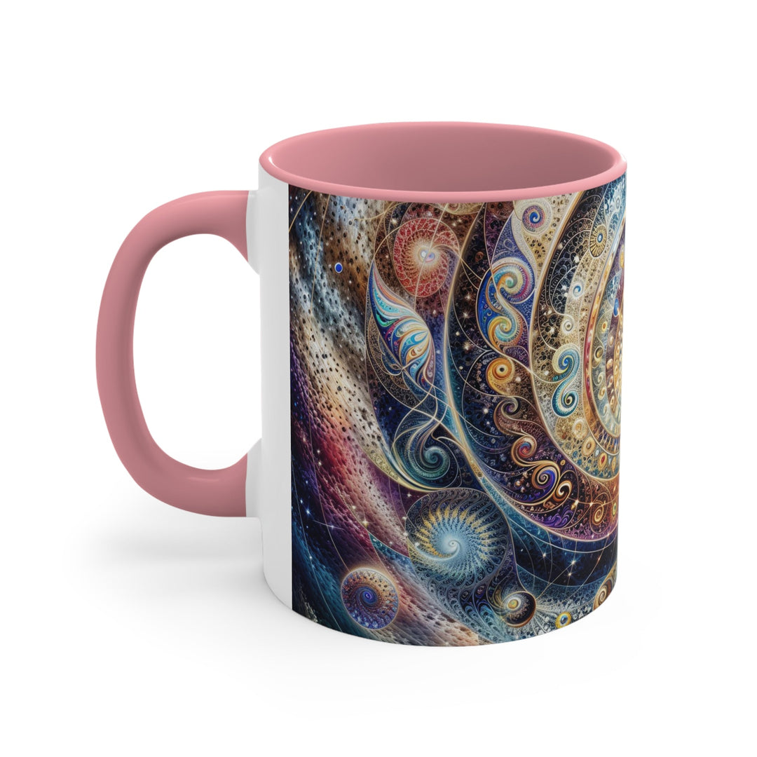 Cosmic Spiral Dreams - Accent Coffee Mug - Mug - g(0D·IO) - Pink - 11oz -