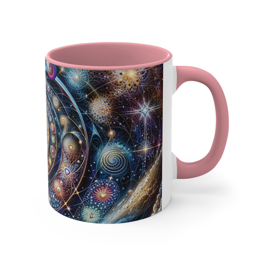 Cosmic Spiral Dreams - Accent Coffee Mug - Mug - g(0D·IO) - Pink - 11oz -