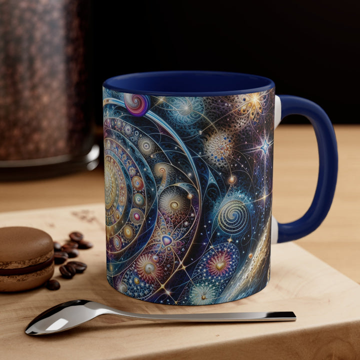 Cosmic Spiral Dreams - Accent Coffee Mug - Mug - g(0D·IO) - Pink - 11oz -