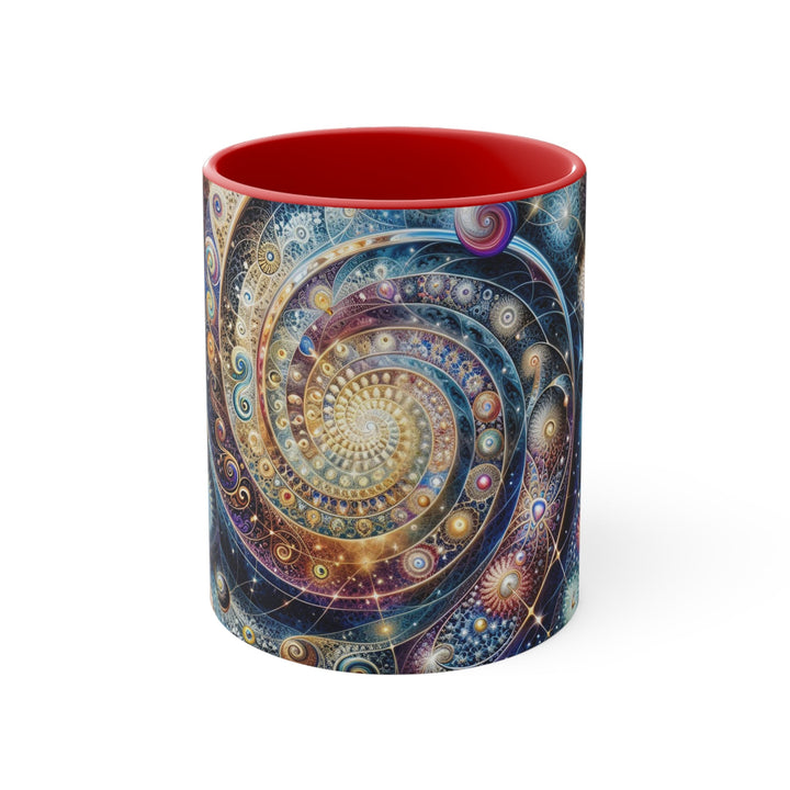 Cosmic Spiral Dreams - Accent Coffee Mug - Mug - g(0D·IO) - Red - 11oz -