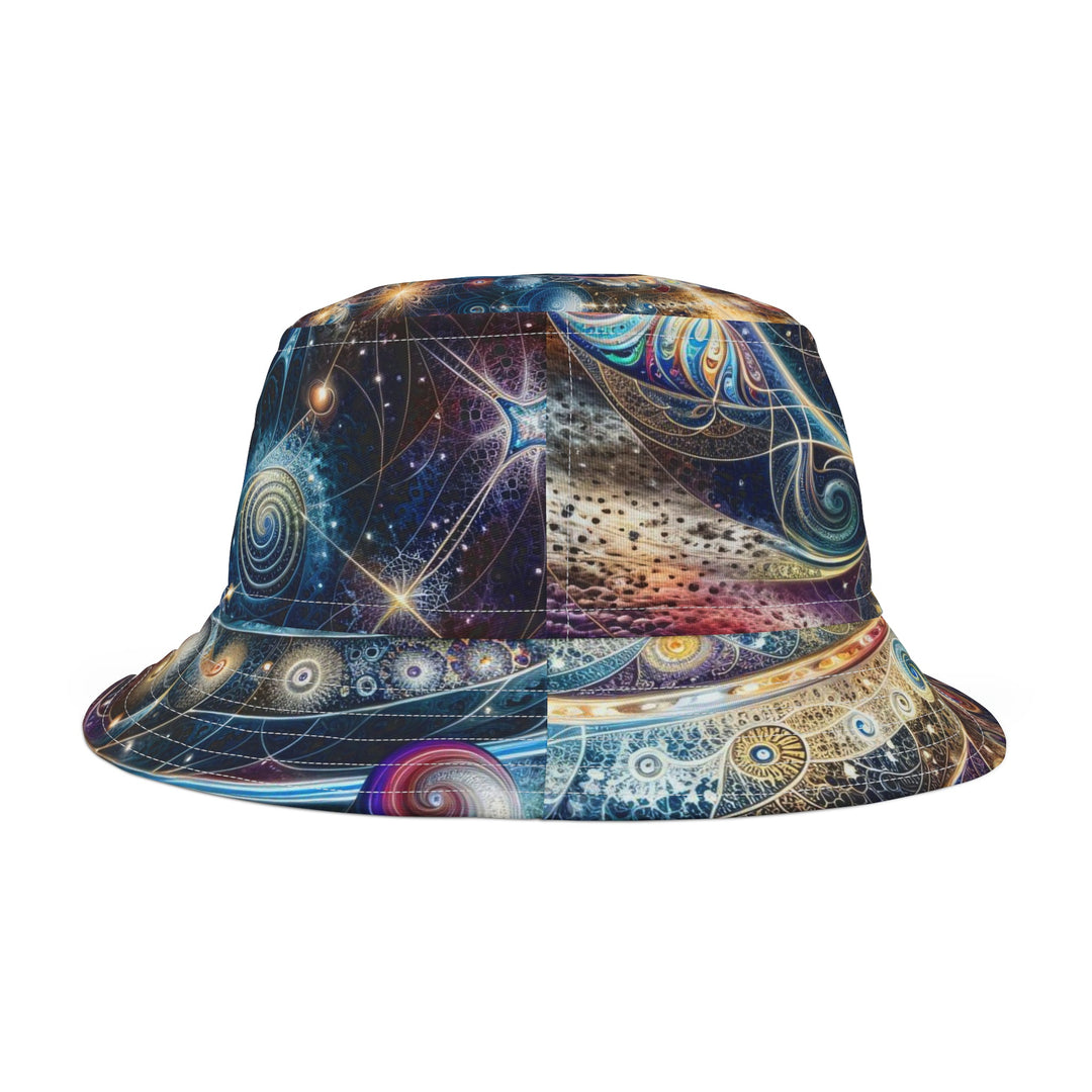 Cosmic Spiral Dreams - Bucket Hat - Hats - g(0D·IO) - Large - White stitching -