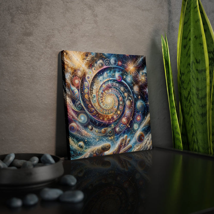 Cosmic Spiral Dreams - Canvas Photo Tile - Canvas - g(0D·IO) - 8" x 8" (Square) - 0.5" -