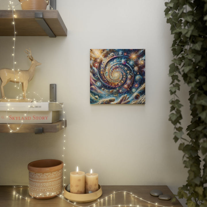 Cosmic Spiral Dreams - Canvas Photo Tile - Canvas - g(0D·IO) - 8" x 8" (Square) - 0.5" -