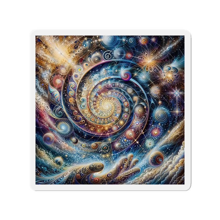 Cosmic Spiral Dreams - Die-cut Magnet - Home Decor - g(0D·IO) - 4" x 4" - Die-Cut - 1 pc