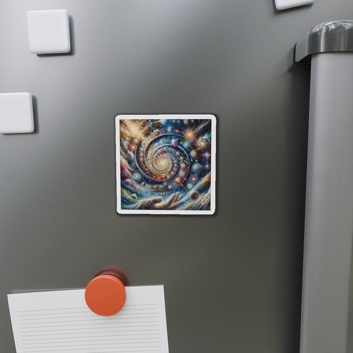 Cosmic Spiral Dreams - Die-cut Magnet - Home Decor - g(0D·IO) - 6 × 6" - Die-Cut - 1 pc