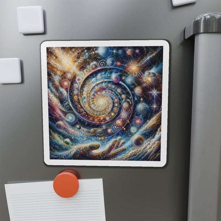 Cosmic Spiral Dreams - Die-cut Magnet - Home Decor - g(0D·IO) - 6 × 6" - Die-Cut - 1 pc