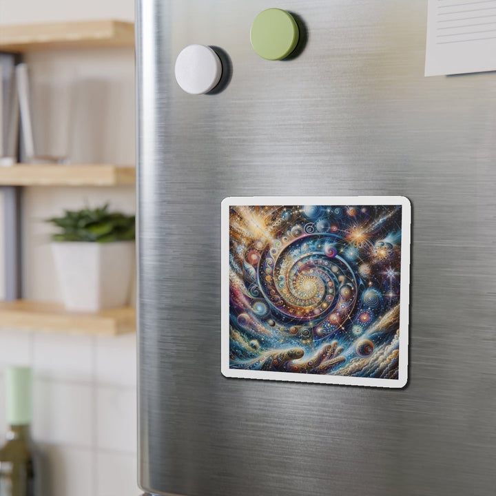 Cosmic Spiral Dreams - Die-cut Magnet - Home Decor - g(0D·IO) - 6 × 6" - Die-Cut - 1 pc