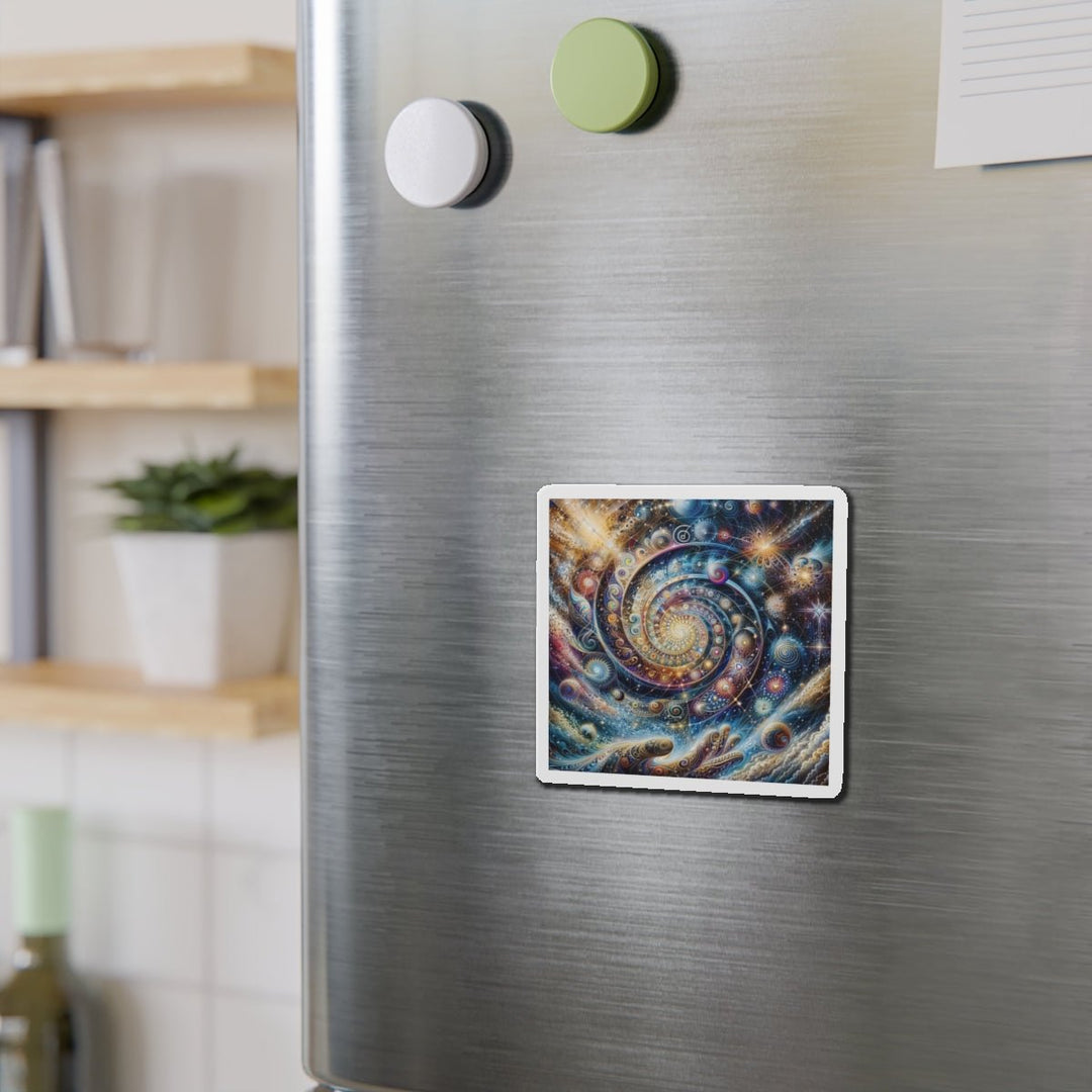 Cosmic Spiral Dreams - Die-cut Magnet - Home Decor - g(0D·IO) - 6 × 6" - Die-Cut - 1 pc
