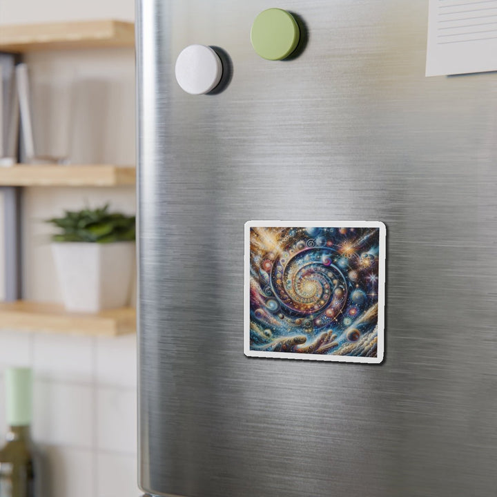 Cosmic Spiral Dreams - Die-cut Magnet - Home Decor - g(0D·IO) - 6 × 6" - Die-Cut - 1 pc