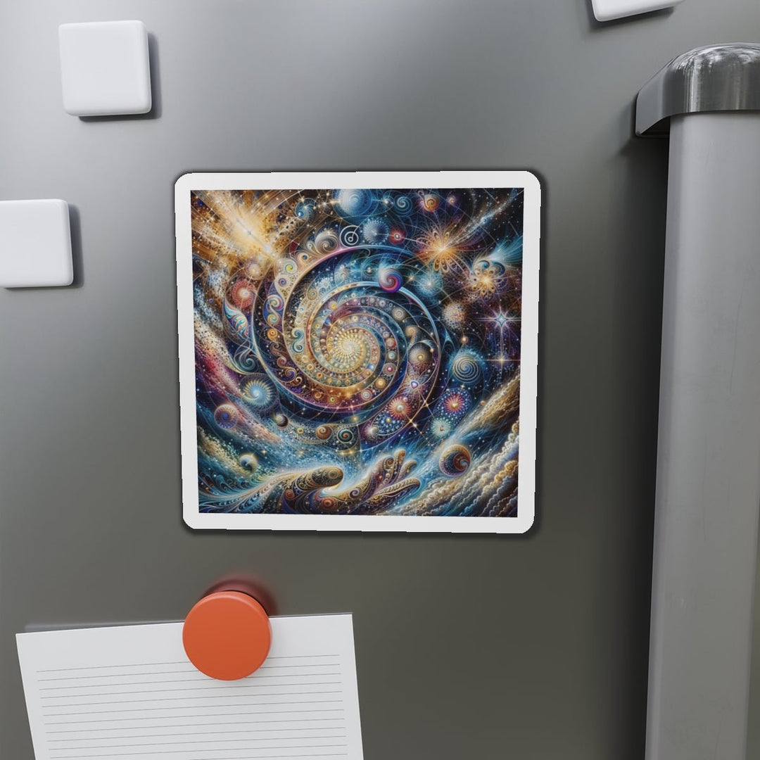 Cosmic Spiral Dreams - Die-cut Magnet - Home Decor - g(0D·IO) - 6 × 6" - Die-Cut - 1 pc