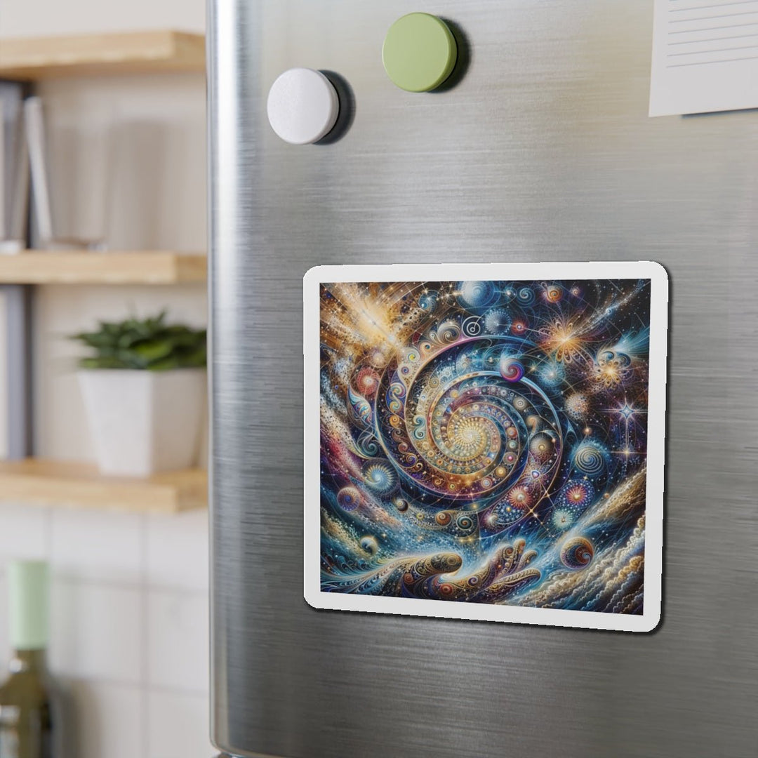 Cosmic Spiral Dreams - Die-cut Magnet - Home Decor - g(0D·IO) - 6 × 6" - Die-Cut - 1 pc