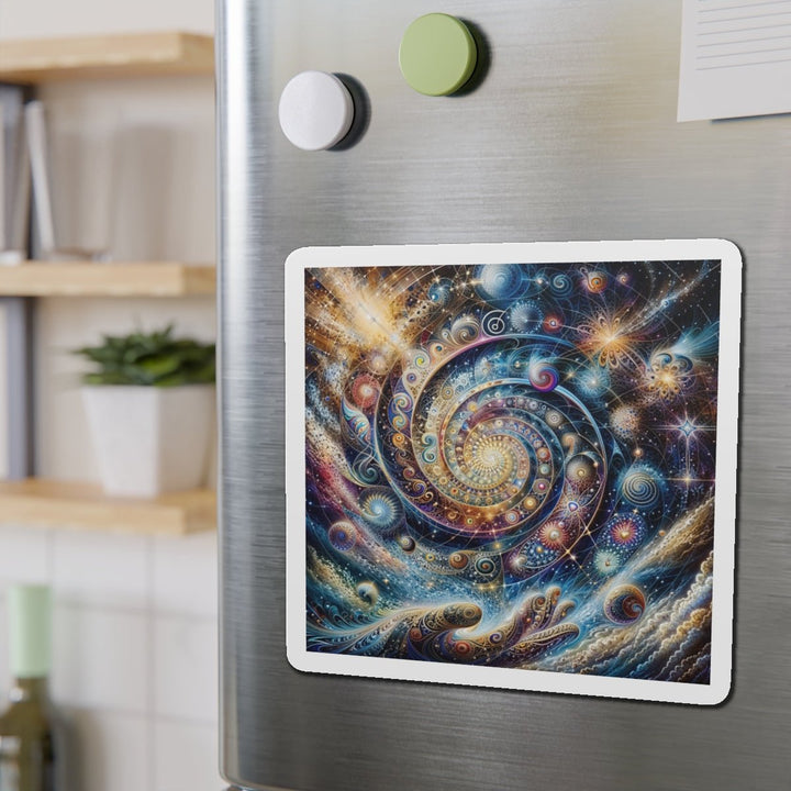 Cosmic Spiral Dreams - Die-cut Magnet - Home Decor - g(0D·IO) - 6 × 6" - Die-Cut - 1 pc