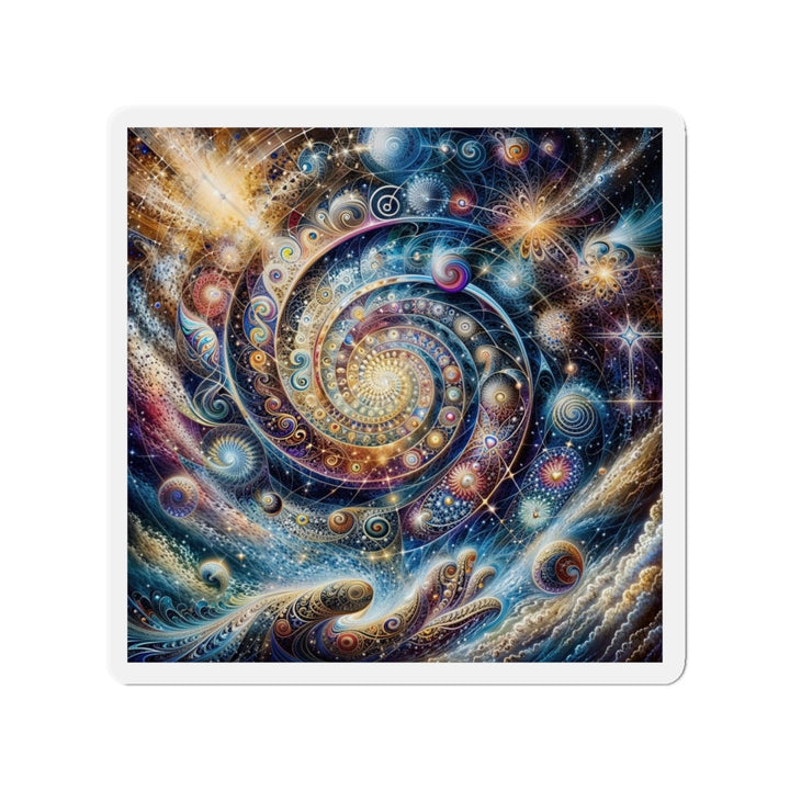 Cosmic Spiral Dreams - Die-cut Magnet - Home Decor - g(0D·IO) - 5" x 5" - Die-Cut - 1 pc