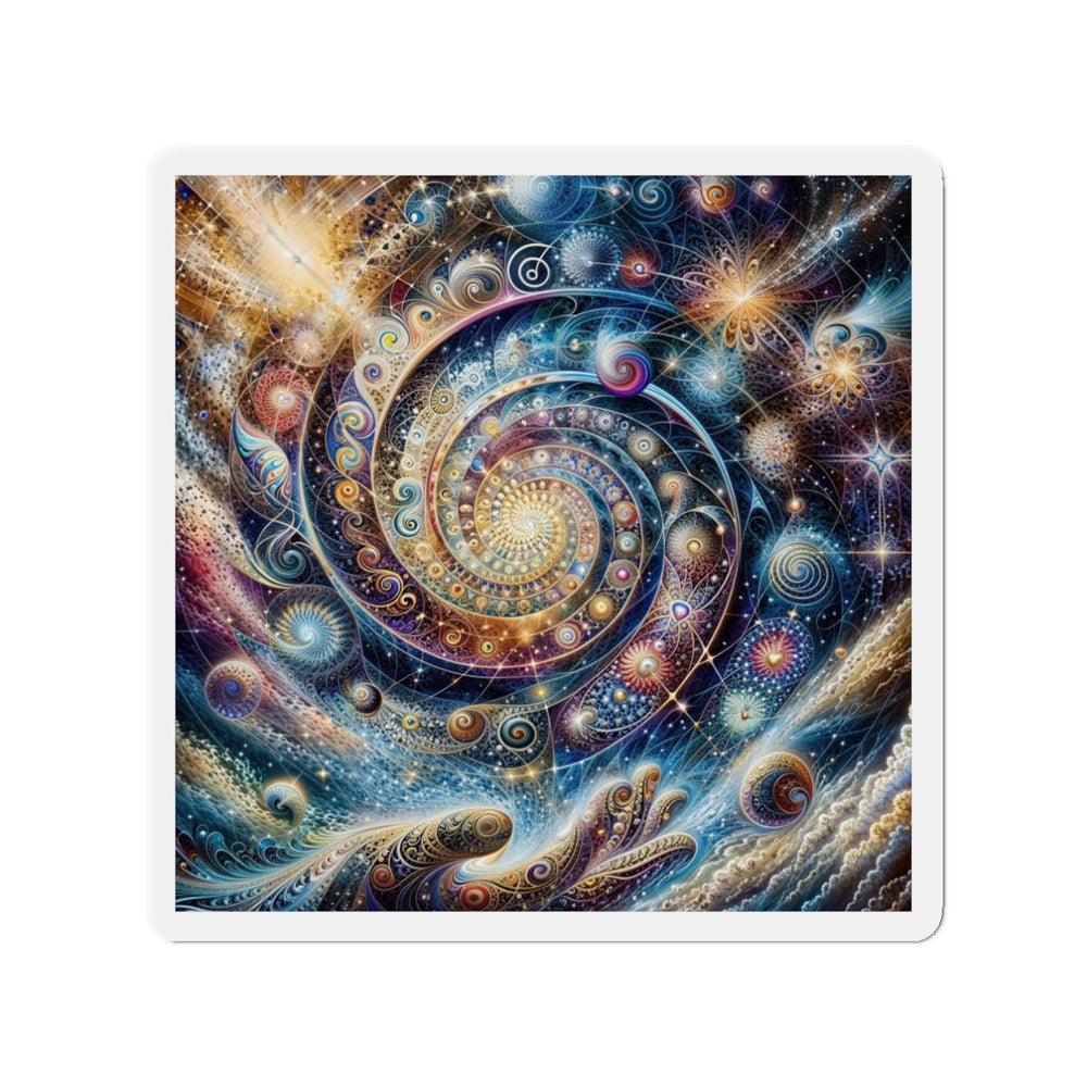 Cosmic Spiral Dreams - Die-cut Magnet - Home Decor - g(0D·IO) - 3" x 3" - Die-Cut - 1 pc