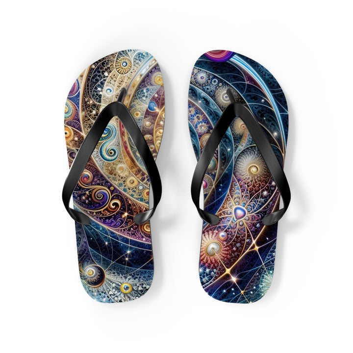 Cosmic Spiral Dreams - Flip Flops - Shoes - g(0D·IO) - M - Black sole -