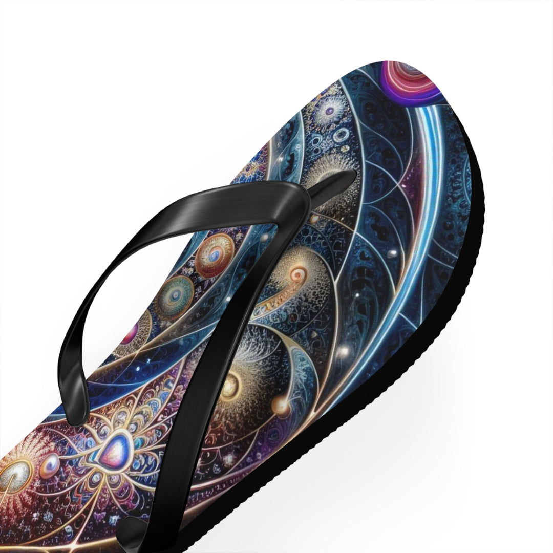 Cosmic Spiral Dreams - Flip Flops - Shoes - g(0D·IO) - XL - Black sole -