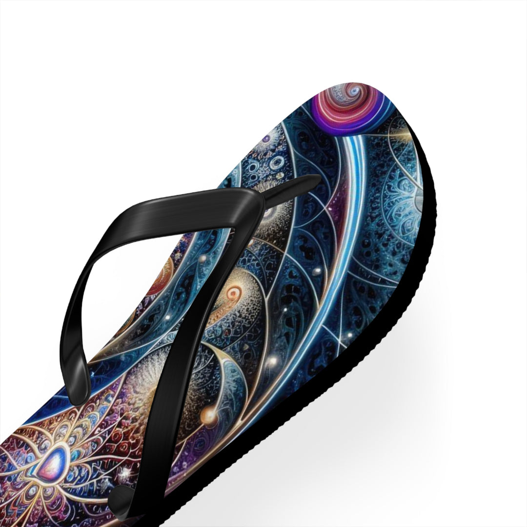 Cosmic Spiral Dreams - Flip Flops - Shoes - g(0D·IO) - XL - Black sole -