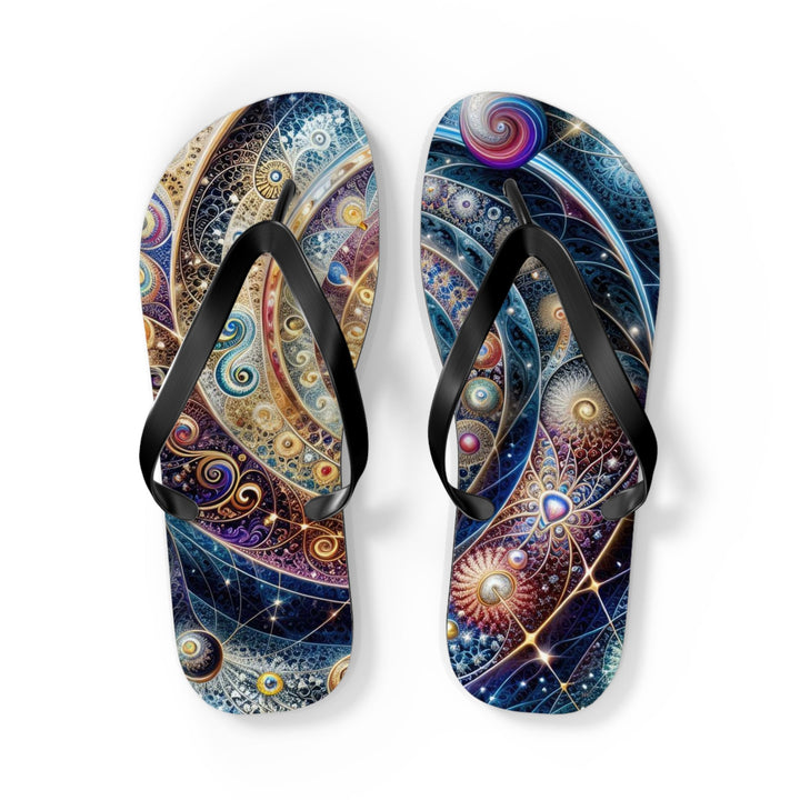 Cosmic Spiral Dreams - Flip Flops - Shoes - g(0D·IO) - L - Black sole -