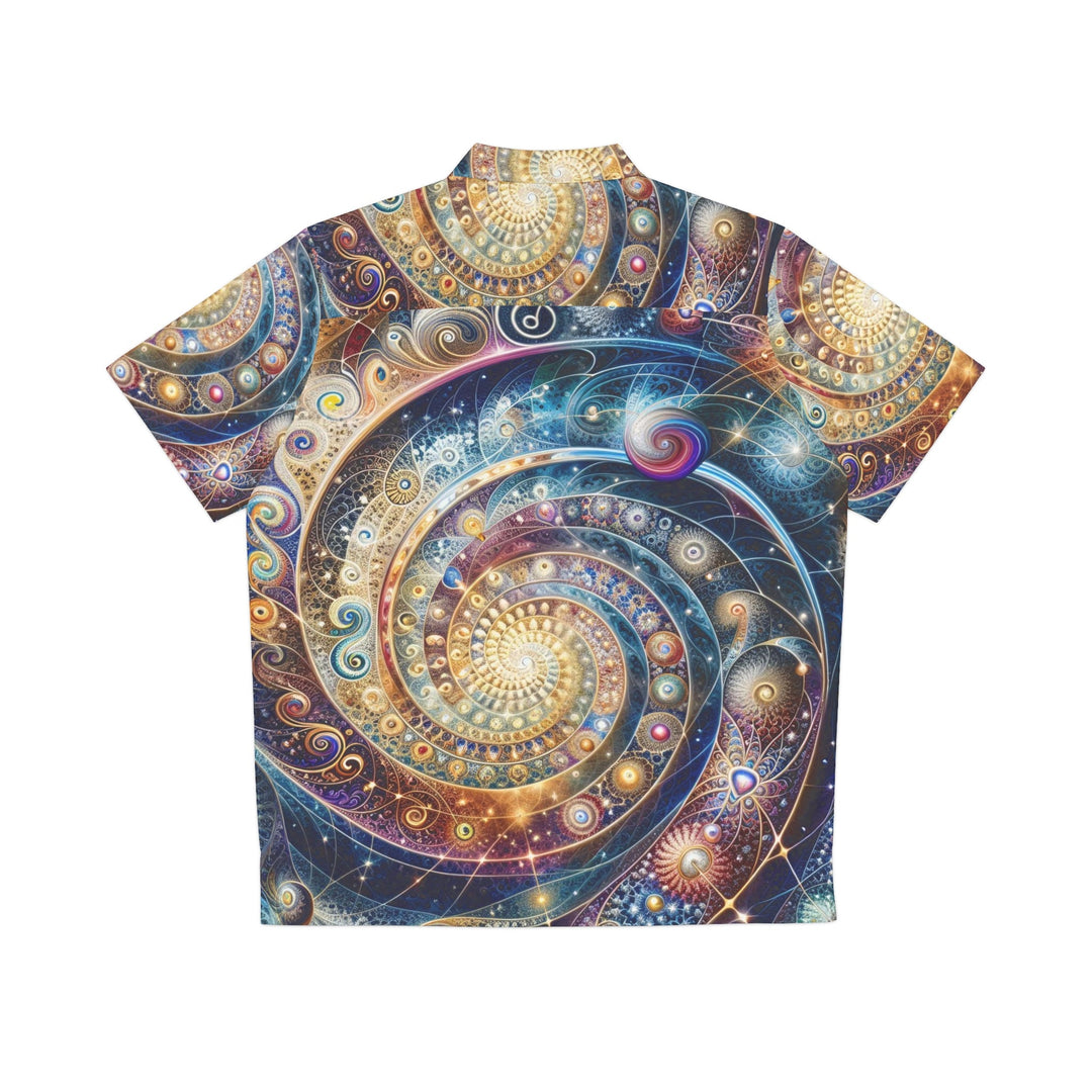 Cosmic Spiral Dreams - Men's Hawaiian Shirt - All Over Prints - g(0D·IO) - S - Black -