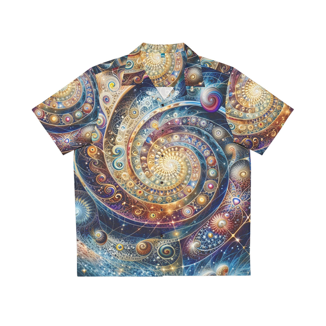 Cosmic Spiral Dreams - Men's Hawaiian Shirt - All Over Prints - g(0D·IO) - S - Black -