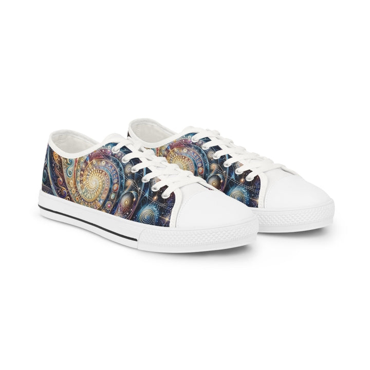 Cosmic Spiral Dreams - Men's Lowtop Sneakers - Shoes - g(0D·IO) - US 5 - White sole -