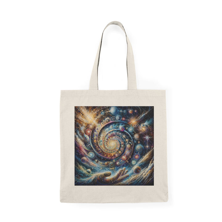 Cosmic Spiral Dreams - Natural Tote Bag - Bags - g(0D·IO) - 15" x 16" - Natural -