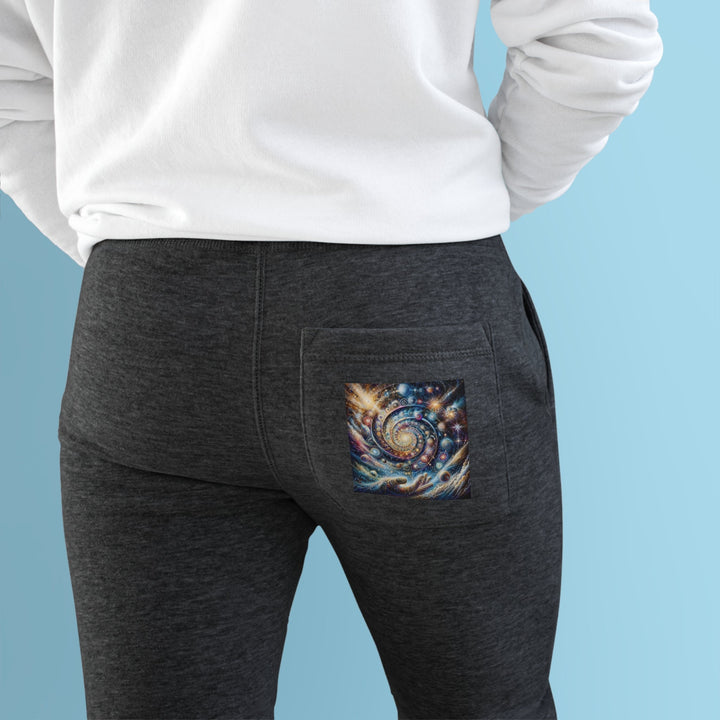 Cosmic Spiral Dreams - Premium Fleece Joggers - Trousers - g(0D·IO) - Charcoal Heather - M -