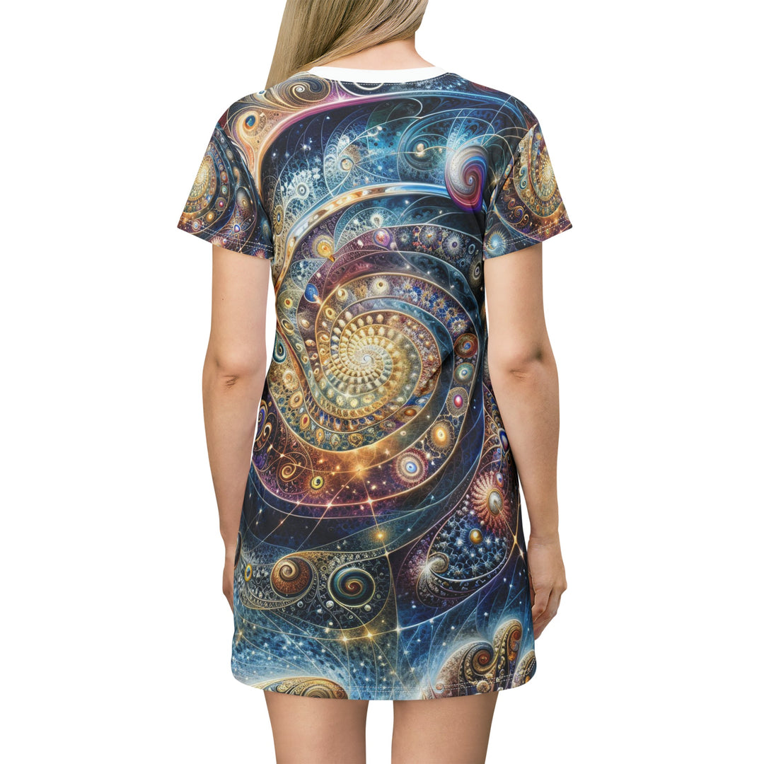 Cosmic Spiral Dreams - T-Shirt Dress - All Over Prints - g(0D·IO) - XS - -