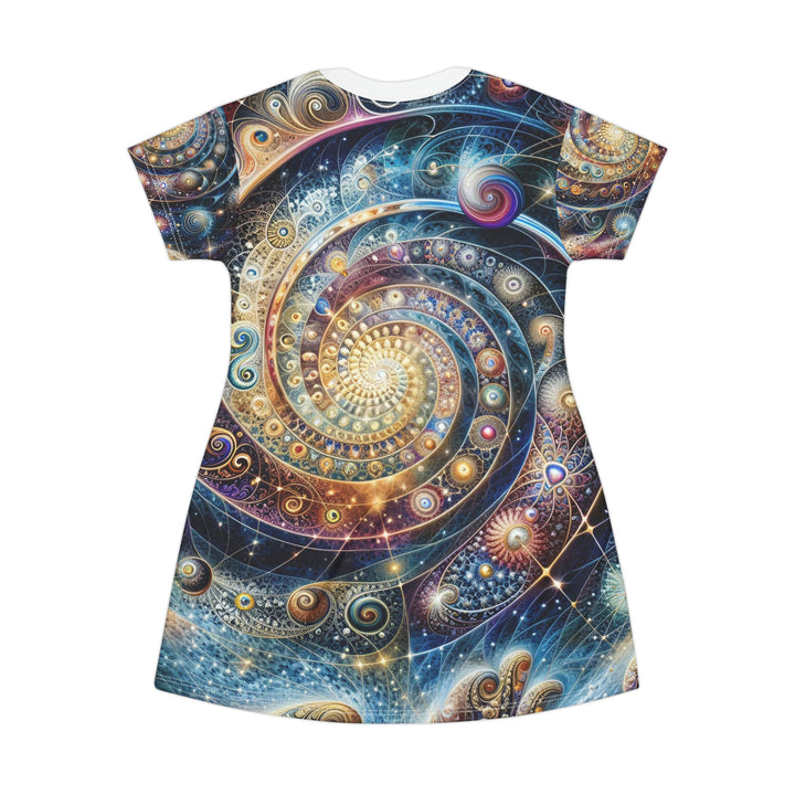 Cosmic Spiral Dreams - T-Shirt Dress - All Over Prints - g(0D·IO) - XS - -