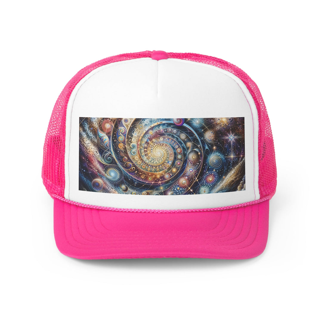 Cosmic Spiral Dreams - Trucker Hat - Hats - g(0D·IO) - Pink - One size -