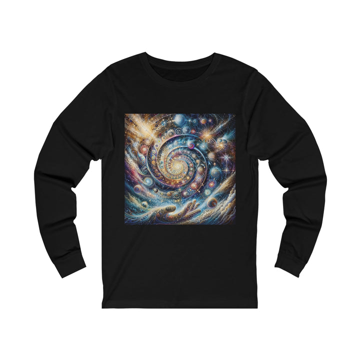 Cosmic Spiral Dreams - Unisex Jersey Long Sleeve Tee - Long-sleeve - g(0D·IO) - S - Black -