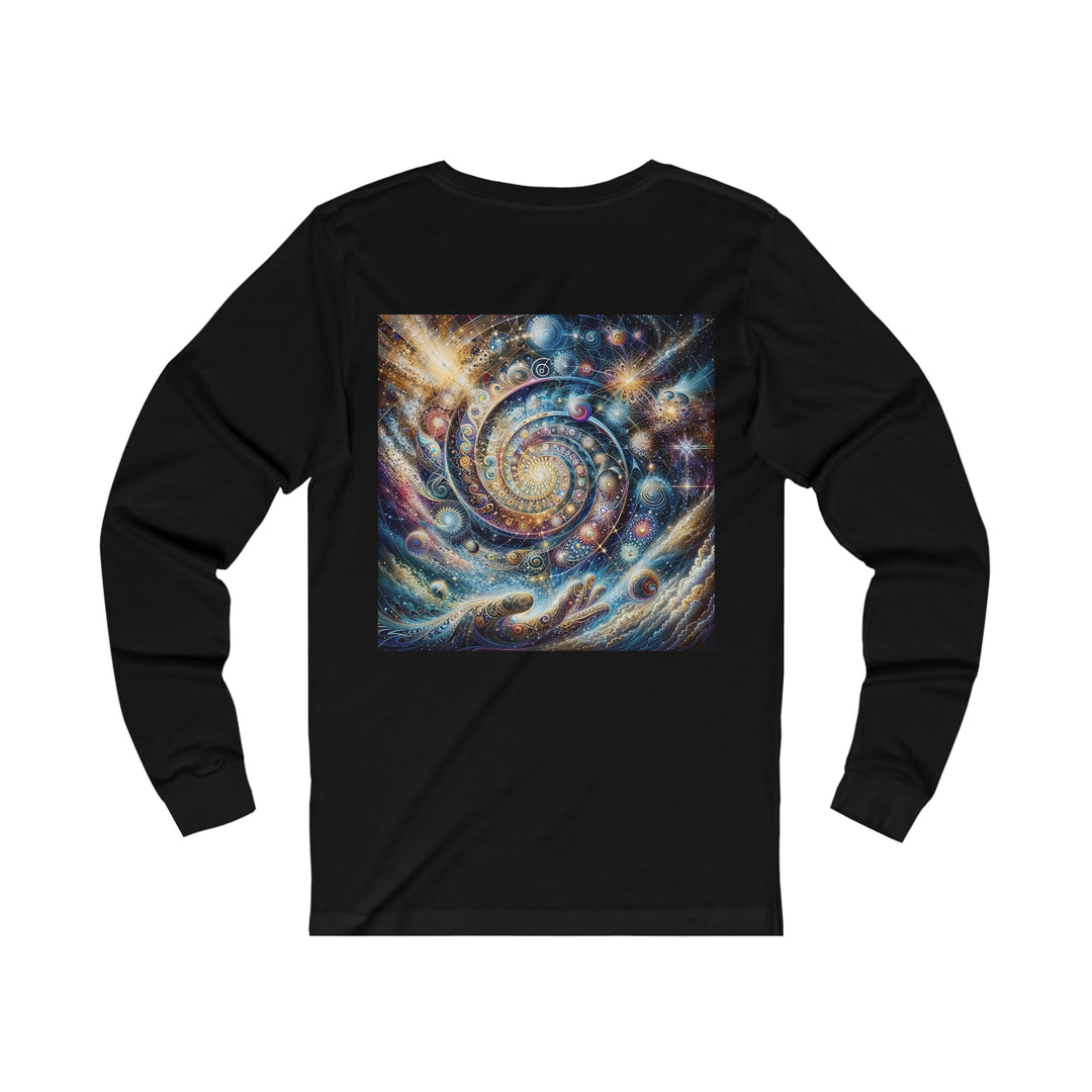 Cosmic Spiral Dreams - Unisex Jersey Long Sleeve Tee - Long-sleeve - g(0D·IO) - S - Heather Forest -