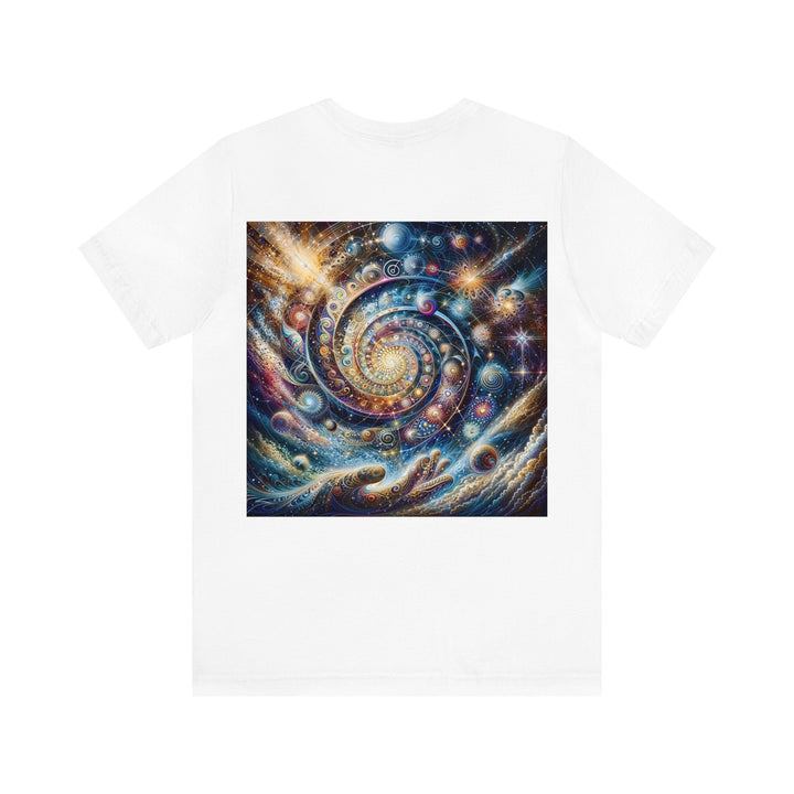 Cosmic Spiral Dreams - Unisex Jersey Short Sleeve Tee - T-Shirt - g(0D·IO) - Black - S -