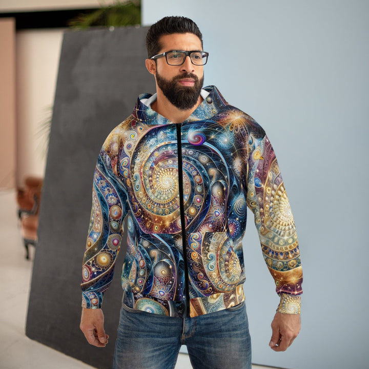 Cosmic Spiral Dreams - Unisex Zip Hoodie - All Over Prints - g(0D·IO) - XS - -